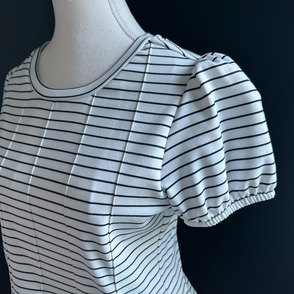 Anthropologie | Maeve Corset Peplum Top- Striped Nautical Classic, Size Small - Picture 10 of 15